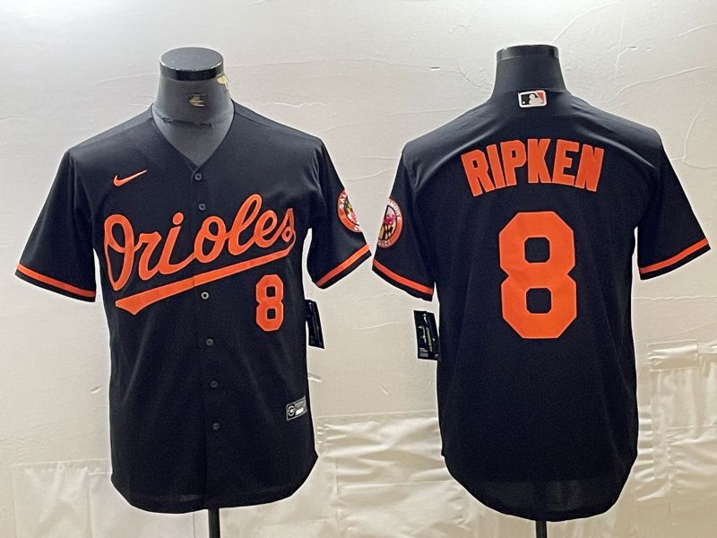 Men Baltimore Orioles #8 Ripken Black Nike Game MLB Jersey style 1->baltimore orioles->MLB Jersey